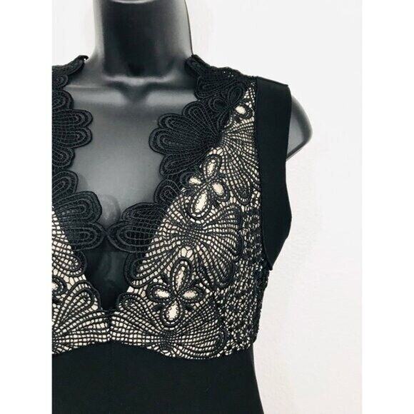 LOVER Revolve Camelia Bonded Pencil Dress Black Cocktail, 8 -NWT - Picture 7 of 11